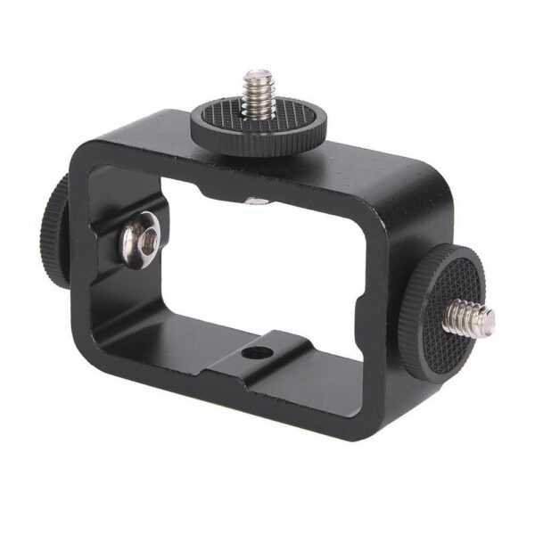 Suporte Adaptador Triplo 3X Macho 1X Fêmea 1/4" Em Metal Tri-Mount 3 Cabeças P/ Led, Microfone, Celular, Câmeras De Ação