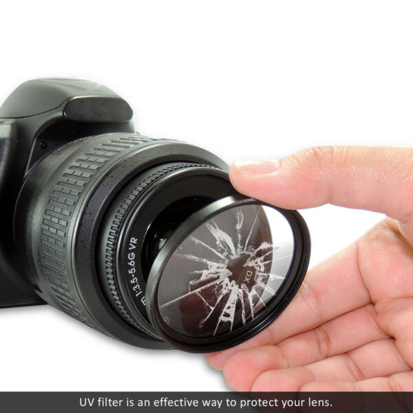 Filtro UV Protetor P/ Objetivas Lente Câmeras SLR, DSLR e Mirrorless Proteção - Imagem 4
