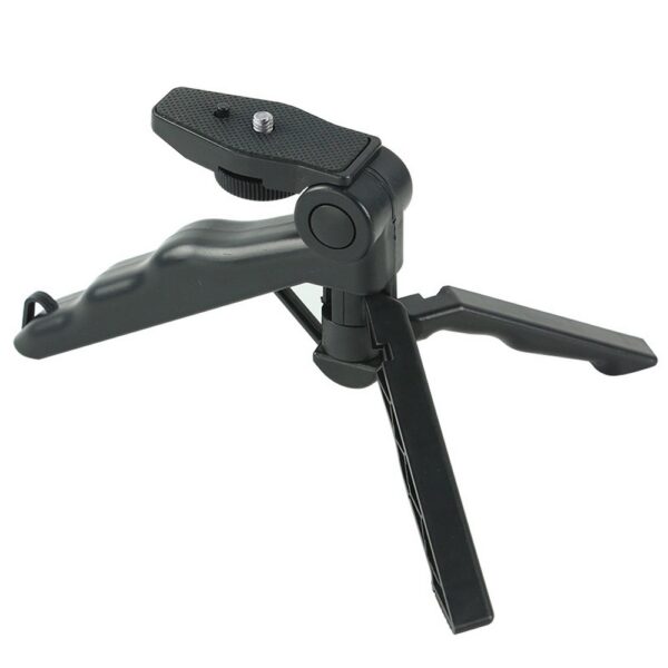 Kit Mini Tripé P/ Celular + Suporte Clipe Mola Gira Vertical Horizontal Completo - Imagem 2