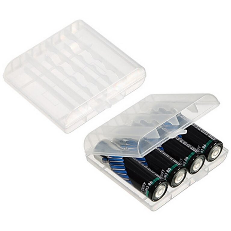 Porta Pilhas Estojo Case P/ Até 4 AA ou 5 AAA de Encaixar