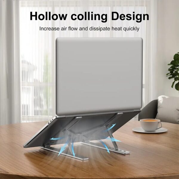 Suporte para Notebook Laptop em Pé Mesa Metal Alumínio Metálico - Imagem 4