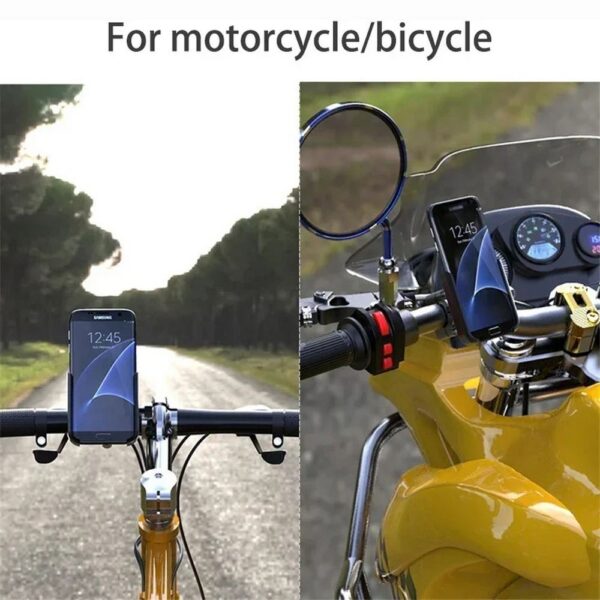 Suporte Celular Alumínio Guidão de Moto e Bicicleta Bike 100% Metálico Metal - Imagem 6