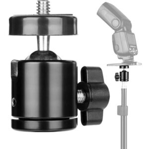 Kit c/ 3 Mini Ball Head Suporte Cabeça Tripé, Monopé, Ring Light, Celular, Led, Flash Etc Até 2KG