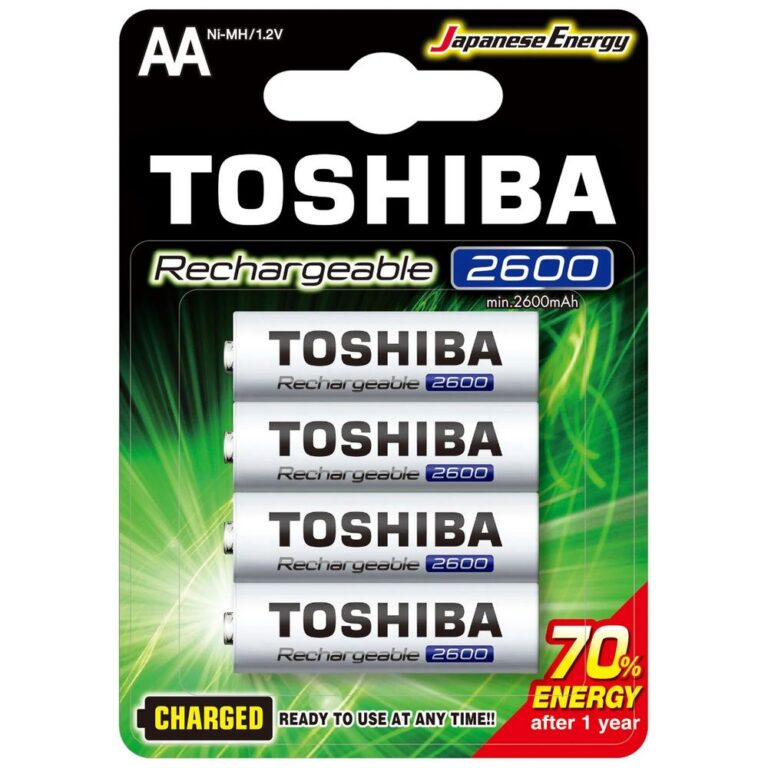 Pilha Recarregável Toshiba AA 2600mAh Cartela C/4 TNH6GAE
