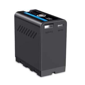 Bateria P/ Sony NP-F990T F970 F960 F950 Carrega no USB C 7.4V 7800mAh 57.7Wh
