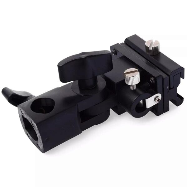 Suporte Articulado P/ Flash Em Tripés Sombrinha Softbox Plástico Adaptador - Imagem 5