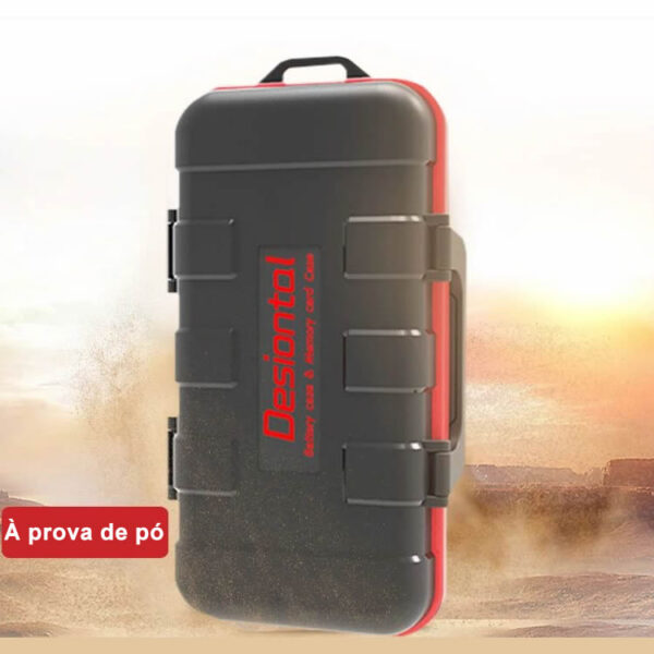 Porta Cartão Cartões de Memória Bateria, Pilha Case 3 em 1 Rígido Prova d'Água Poeira Fogo e Pancada - Imagem 8