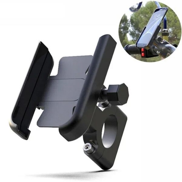 Suporte Celular Alumínio Guidão de Moto e Bicicleta Bike 100% Metálico Metal