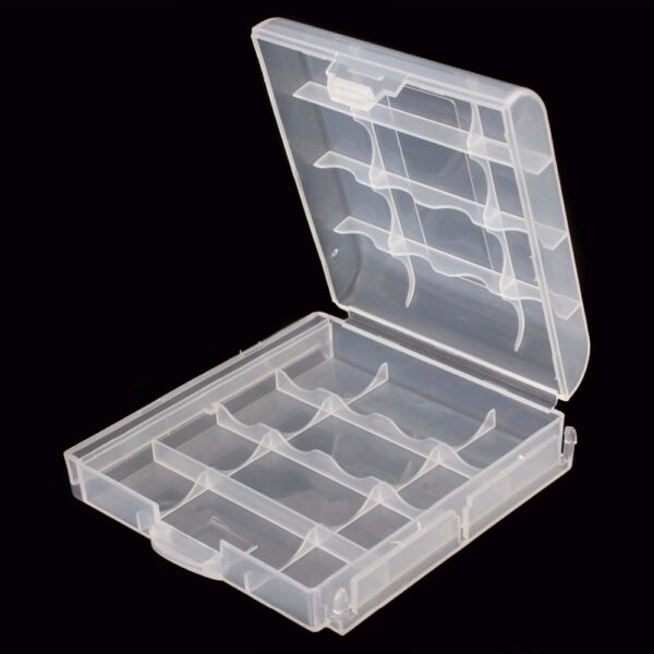 Kit 4 Porta Pilhas Estojo Case P/ Até 4 AA ou 5 AAA Encaixar - Imagem 2