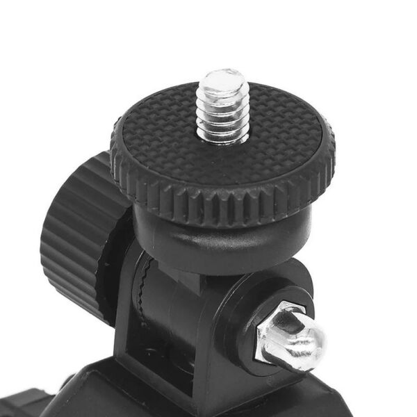 Garra Suporte Adaptador Prendedor Abraçadeira Rosca 1/4 P/ Tripés Guidão Bike Moto - Imagem 6