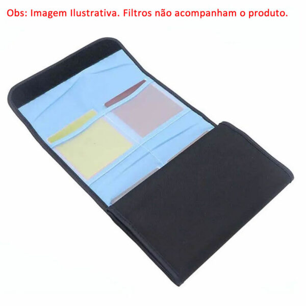 Porta Filtros de Lente Câmera 6 divisórias Bag Case em Nylon Estojo - Imagem 5