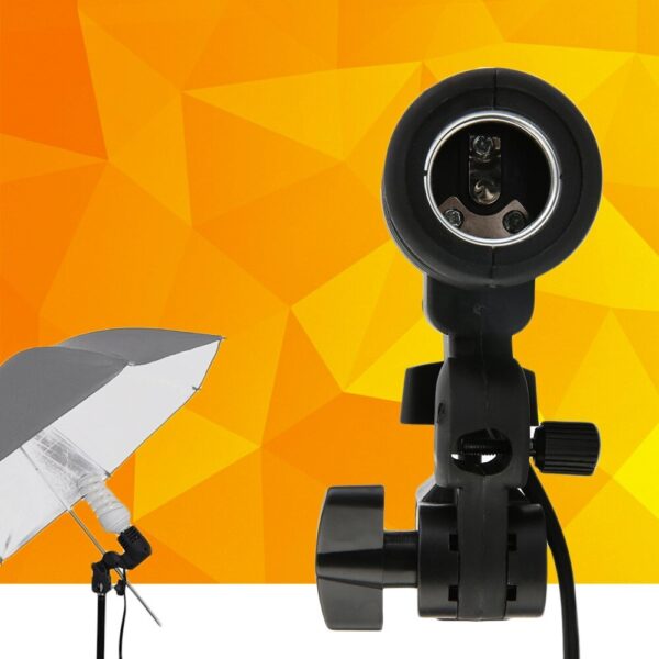 Suporte Bocal Soquete de Luz Fotográfico Simples ou Unico p/ 1 lâmpada Tripé Iluminação Softbox Sombrinhas Luz Contínua - Imagem 2