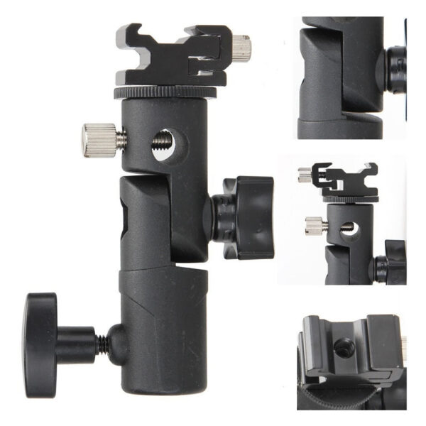 Suporte Articulado P/ Flash Em Tripés Sombrinha Softbox Metálico Metal Adaptador - Imagem 8