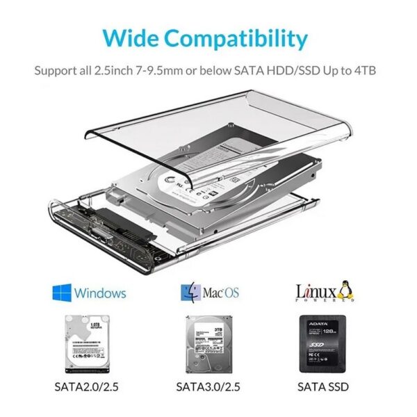 Case Gaveta P/ Montar HD Externo 2.5" Sata III USB 3.0 6Gbps - Imagem 6