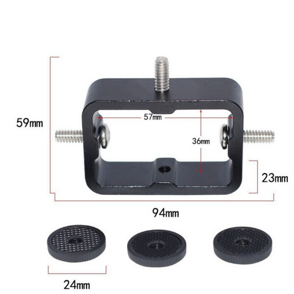 Suporte Adaptador Triplo 3X Macho 1X Fêmea 1/4" Em Metal Tri-Mount 3 Cabeças P/ Led, Microfone, Celular, Câmeras De Ação - Imagem 4