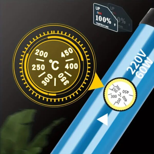 Kit Ferro Solda 60W 220V + Esponja Limpeza + Suporte + 5 Pontas - Imagem 4