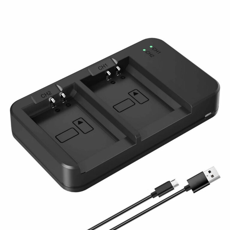 Carregador Bateria Sony Séries NP-F Duplo Indicativo Leds Entrada USB