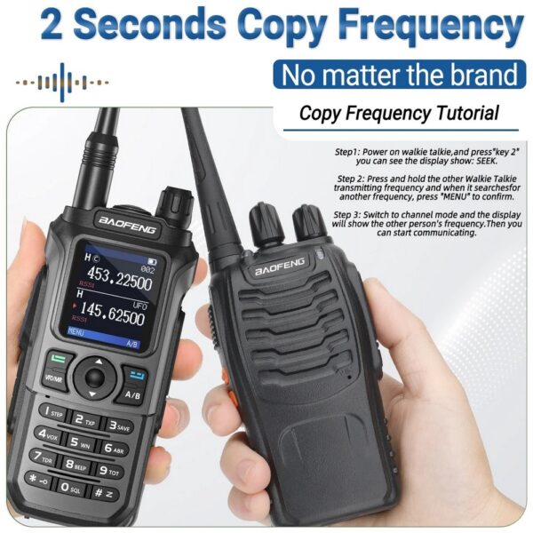 Radio Baofeng UV-21 PRO V2 999 Canais Longo Alcance Ate 10KM Visor LCD Multi-Frequência UHF VHF FM à Prova d'Água Carreg - Imagem 7
