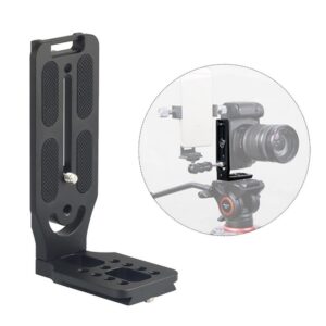 Plate ou Sapata em L Suporte P/ Câmera Fotográfica na Vertical no Tripé Bracket