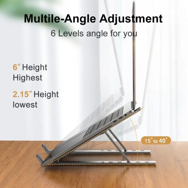 Suporte para Notebook Laptop em Pé Mesa Metal Alumínio Metálico - Imagem 3