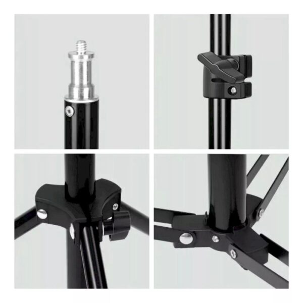 Kit Tripé de Chão Para Celular 2,10m + Mini Ball Head + Suporte Prendedor Clipe Garra Presilha 3 em 1 - Imagem 3