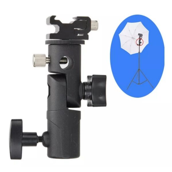 Suporte Articulado P/ Flash Em Tripés Sombrinha Softbox Metálico Metal Adaptador - Imagem 6