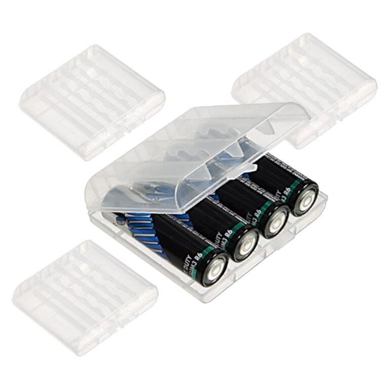 Kit 4 Porta Pilhas Estojo Case P/ Até 4 AA ou 5 AAA Encaixar