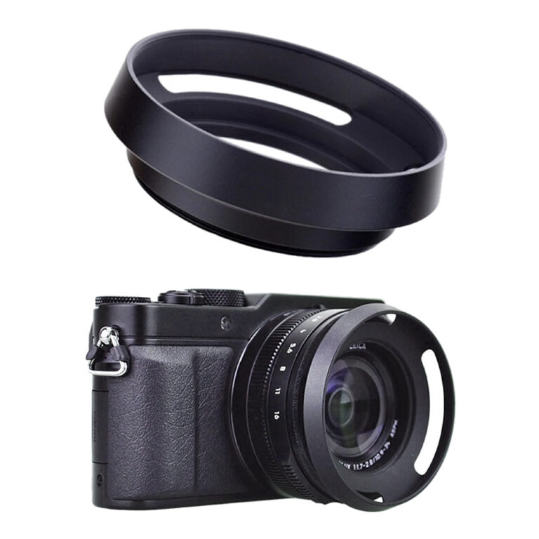 Parasol Circular Lentes Câmeras Fotográficas de Rosquear ou Rosca Universal Para-sol Metálico