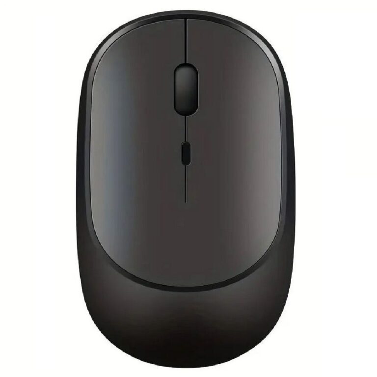 Mouse Sem Fio Recarregável Bluetooth + 2.4G USB Silencioso Preto Wireless