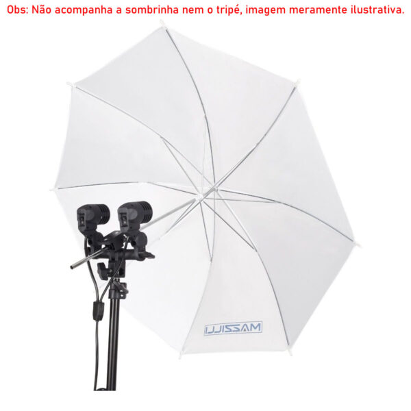 Suporte Bocal Soquete de Luz Fotográfico Duplo p/ 2 lâmpadas Tripé Iluminação - Imagem 4