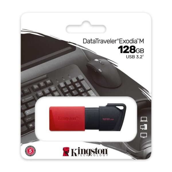 Pen drive Kingston 128gb Datatraveler Exodia M Usb 3.2 DTXM/128GB Pendrive - Imagem 2