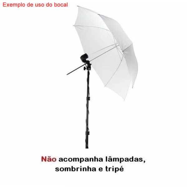 Suporte Bocal Soquete de Luz Fotográfico Simples ou Unico p/ 1 lâmpada Tripé Iluminação Softbox Sombrinhas Luz Contínua - Imagem 3