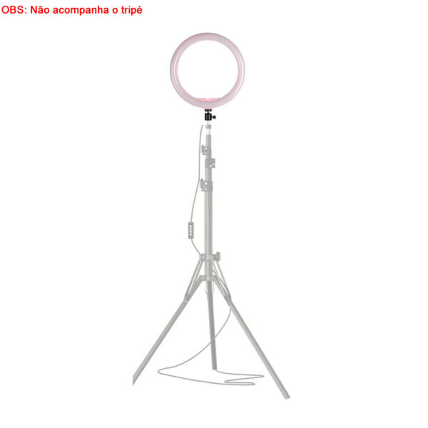 Iluminador Ring Light 12" 30cm Oberon OR-PL300 + Ball Head + Suporte Celular - Imagem 4