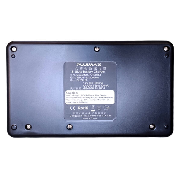 Carregador de Pilhas P/8 AA e AAA Pujimax PJ-N805Z Indicador em LED Entrada USB-C - Imagem 5